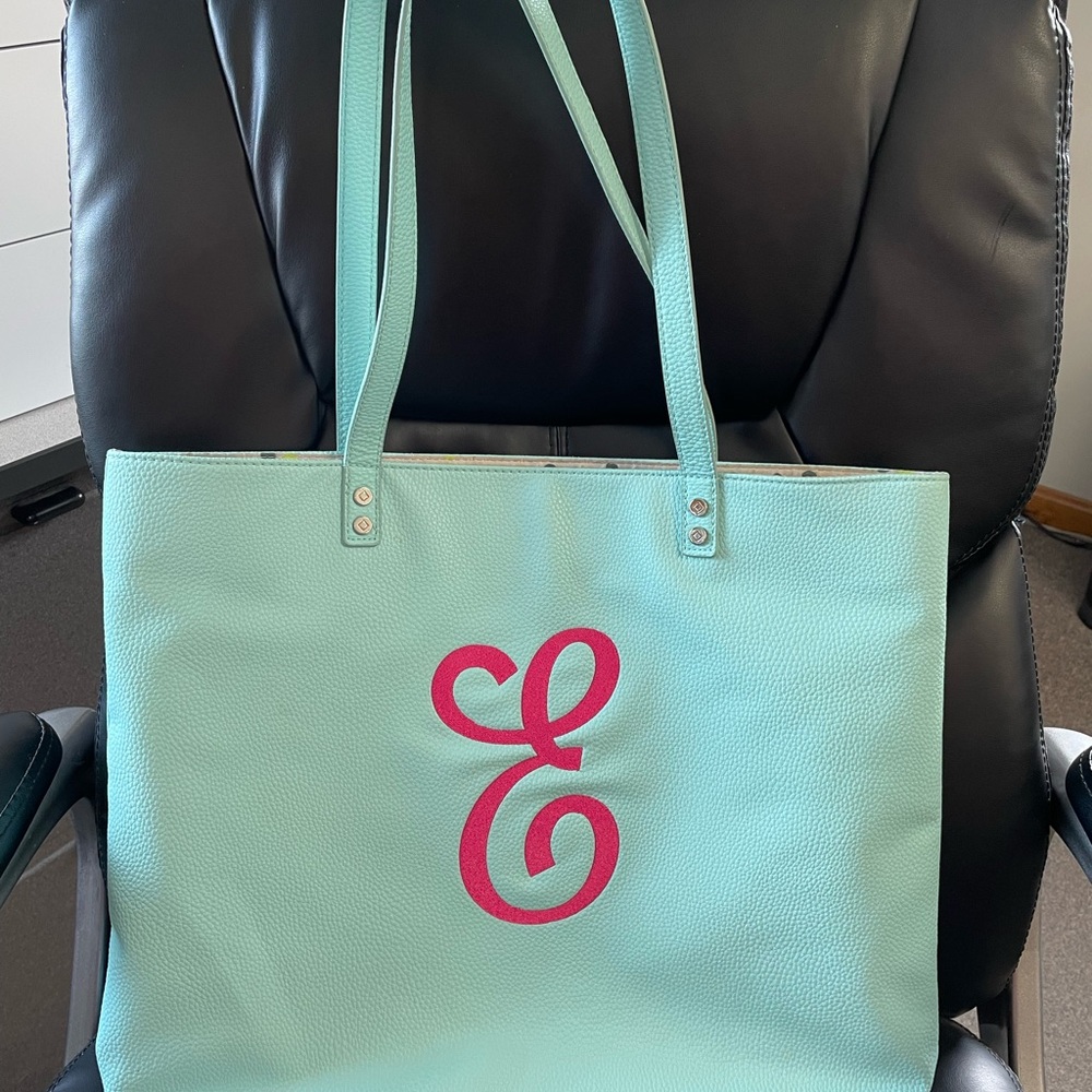 Pink and Blue Tote Bag with Classic Design